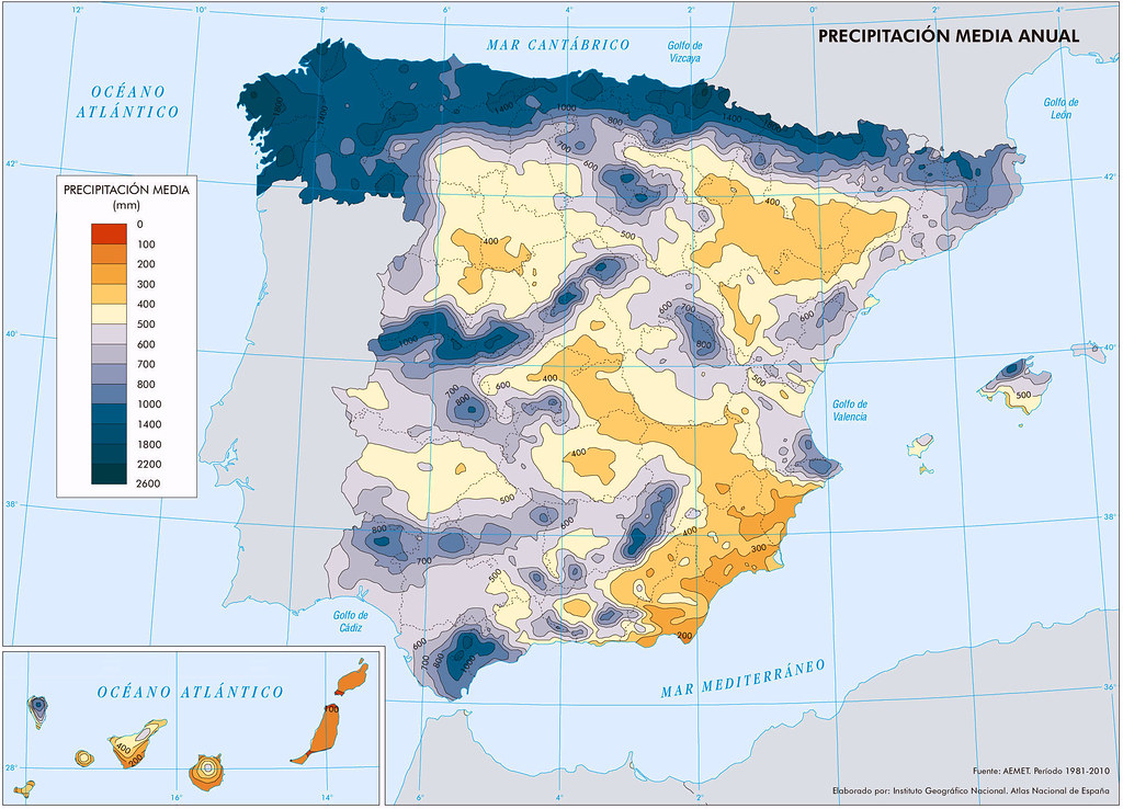 Mapa precipitaciones España