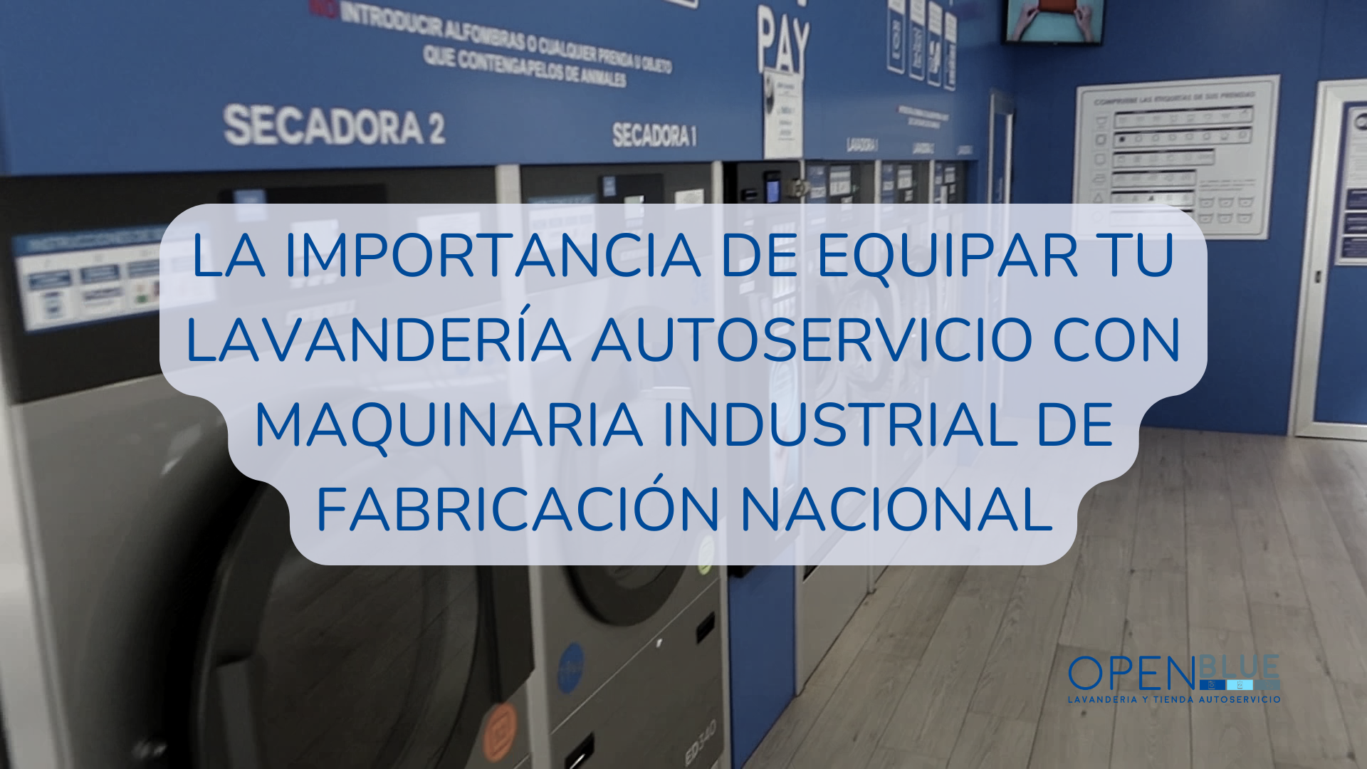 Lavandería Autoservicio con Maquinaria Industrial